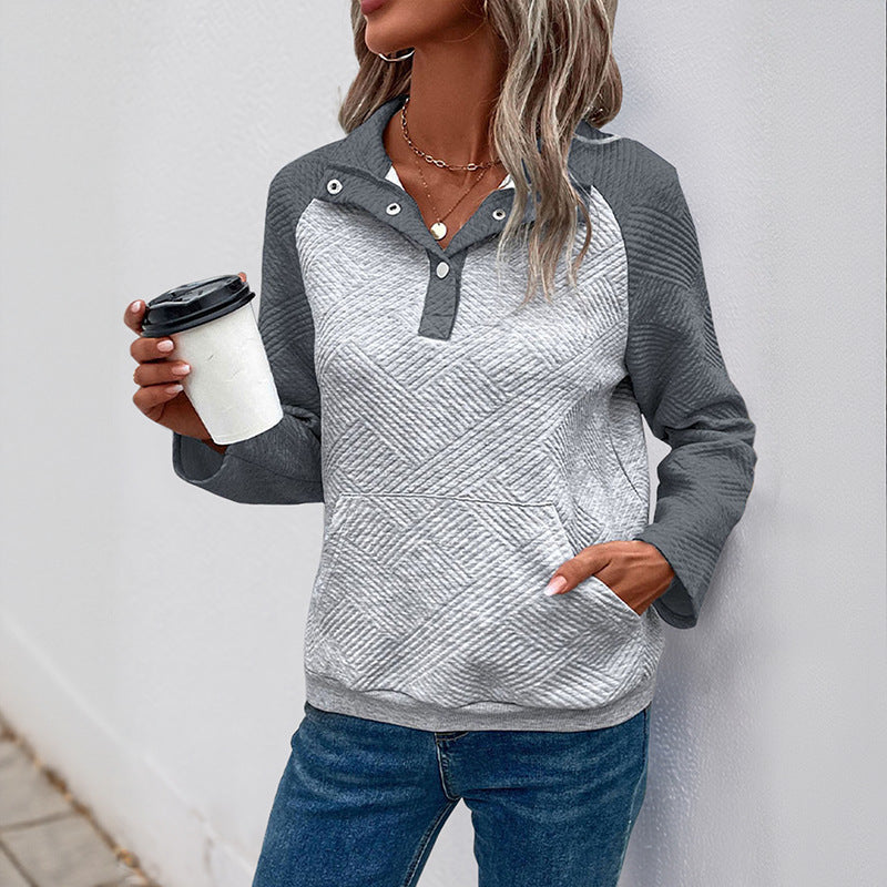 Damen Kapuzenpullover mit strukturiertem Design und praktischem Kängurutaschen-Detail EB