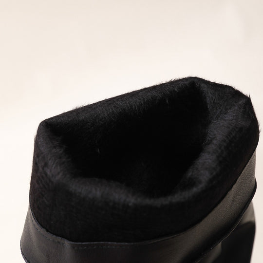 Damen Overknee-Stiefel mit schickem Raffungseffekt und modischem Blockabsatz EB