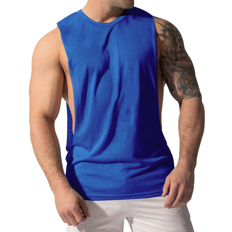 Herren nan Muskelshirt mit extra tiefen Armöffnungen und atmungsaktivem Baumwollmix EB