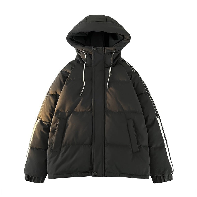 Damen urbane Pufferjacke mit Kapuze und elastischen Bündchen EB