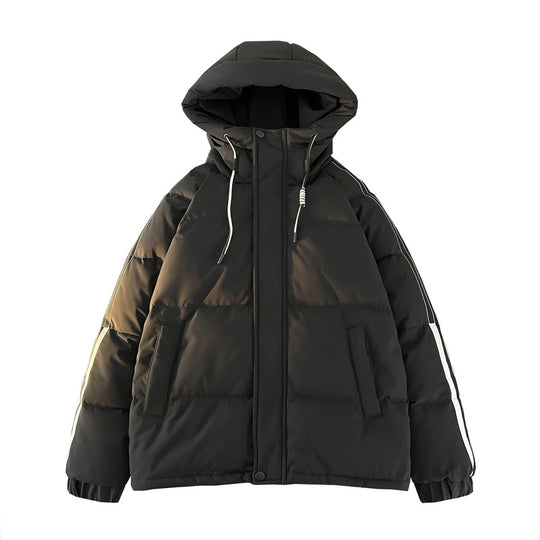 Damen urbane Pufferjacke mit Kapuze und elastischen Bündchen EB
