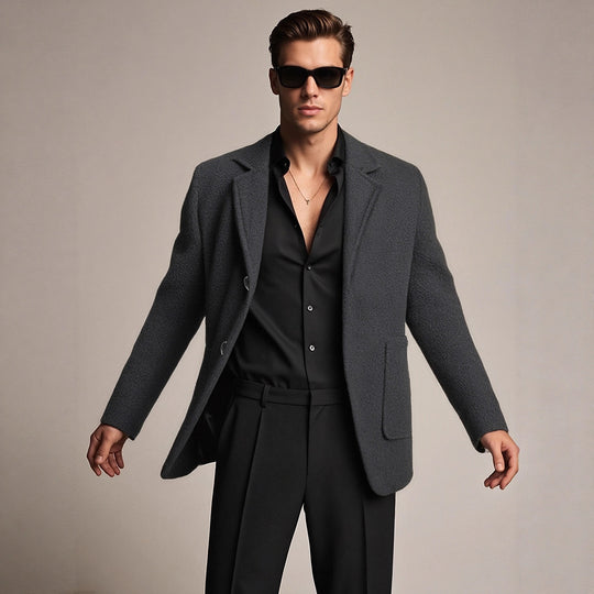 Herren eleganter und strukturierter Freizeitblazer EB