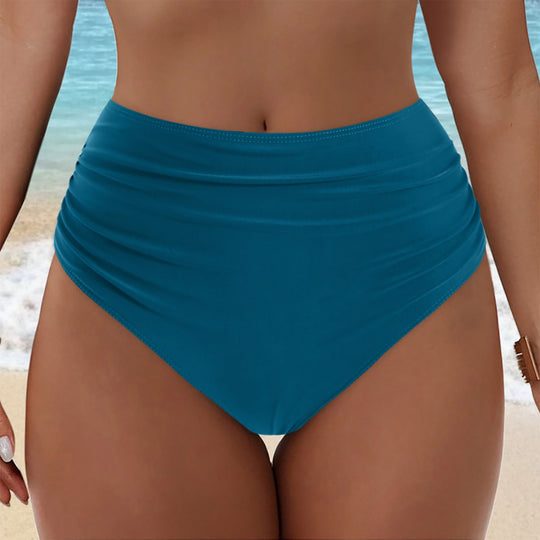 Damen Hochgeschnittenes Bikini-Höschen mit Rüschendetails EB