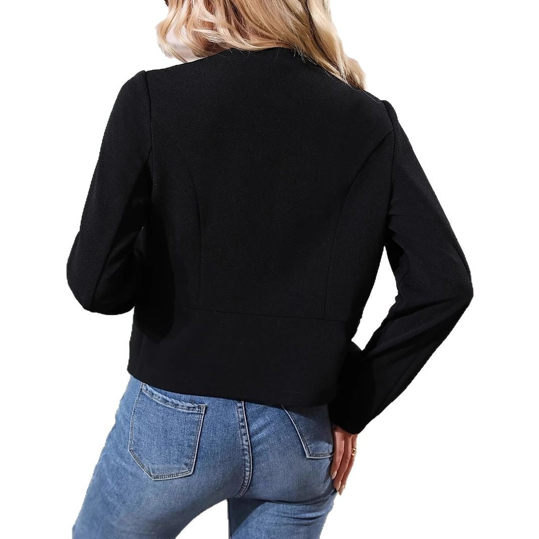 Damen Feine Kurzjacke mit strukturiertem Design und eleganten Details EB