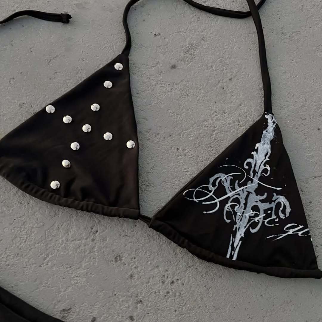 Damen Triangel-Bikini mit auffälligen Details EB