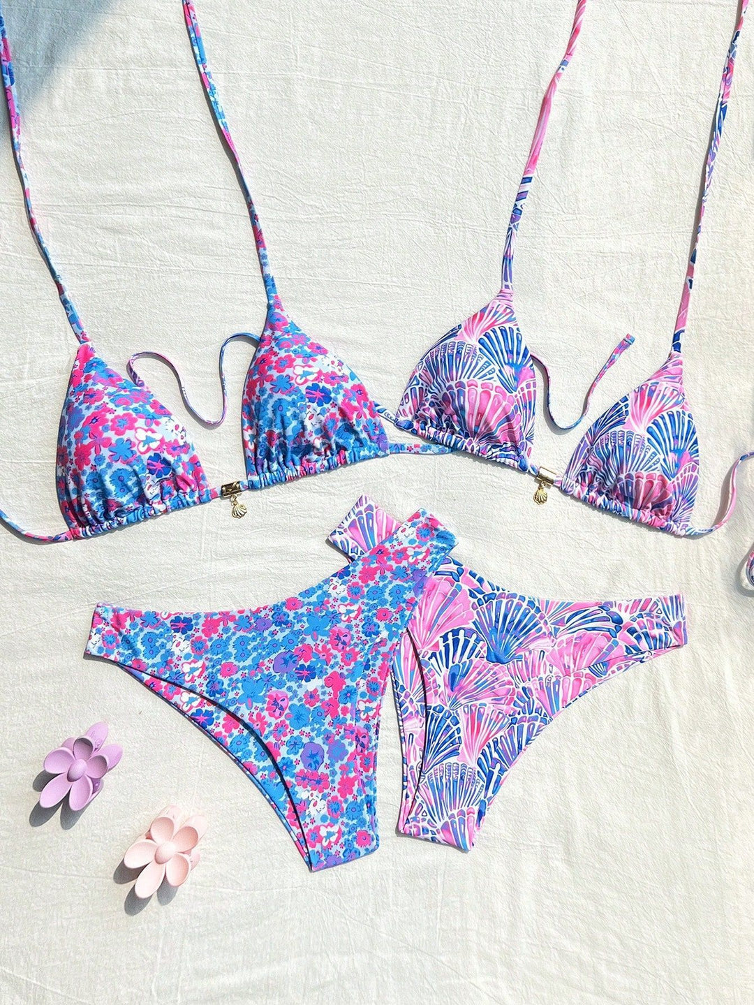 Damen Bikiniset mit trendigen Mustern EB