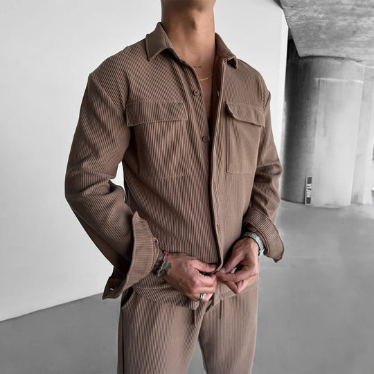 Herren utility Hemdbluse mit doppelten Brusttaschen EB