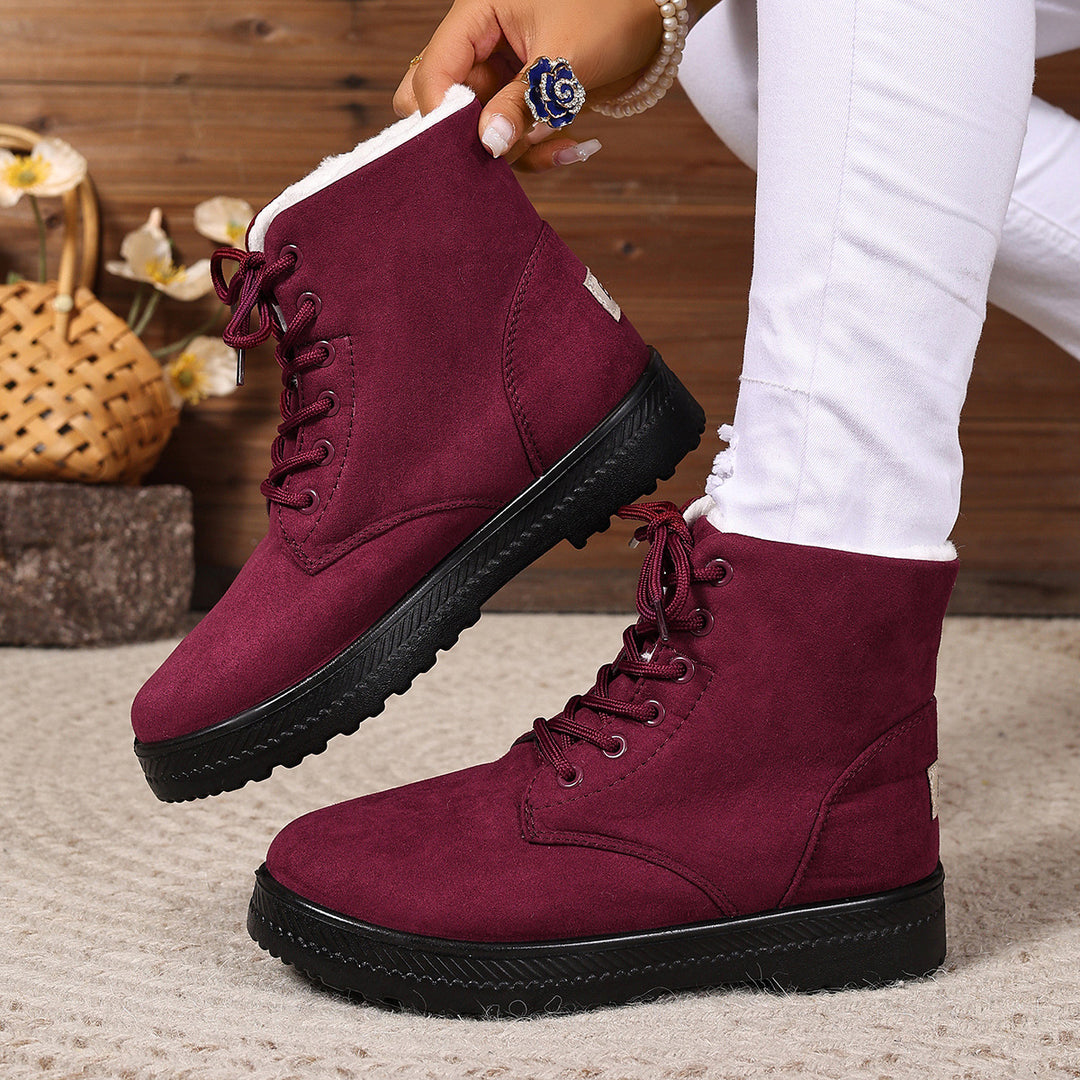 Damen Warm Gefütterte Winterstiefel EB