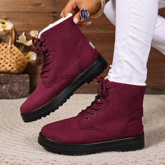 Damen Warm Gefütterte Winterstiefel EB