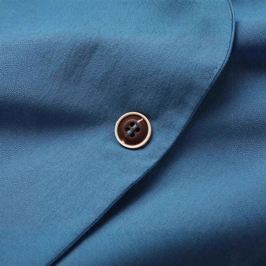 Damen Leichter Leinenblazer mit lockerer Passform und aufgesetzten Taschen EB