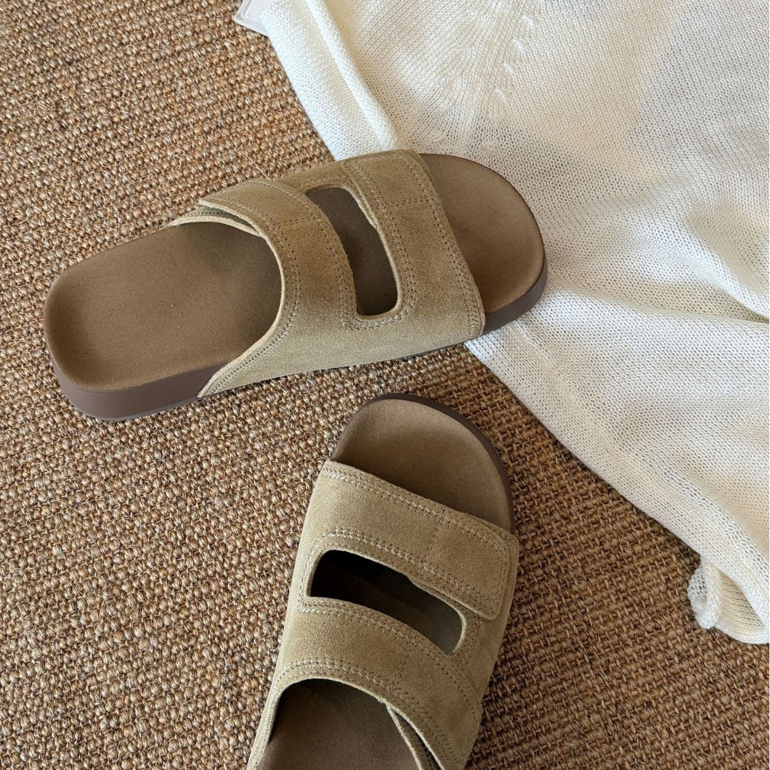 Damen Komfortable Sandalen mit verstellbaren Riemen und ergonomischem Fußbett EB