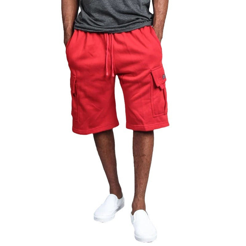 Herren Cargo-Shorts aus atmungsaktivem Sweatstoff mit verstellbarem Kordelzug und praktischen Taschen EB