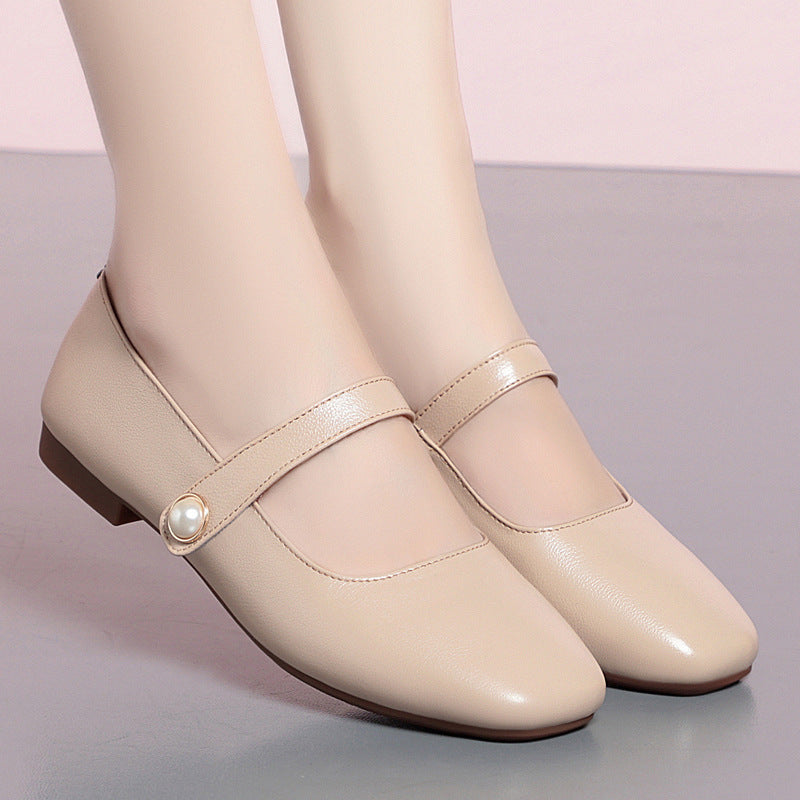 Damen Elegante Ballerinas mit modischem Riemchen und komfortablem Fußbett EB