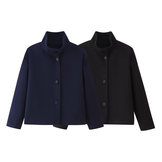 Damen gesteppte Kurzjacke mit hohem Kragen EB