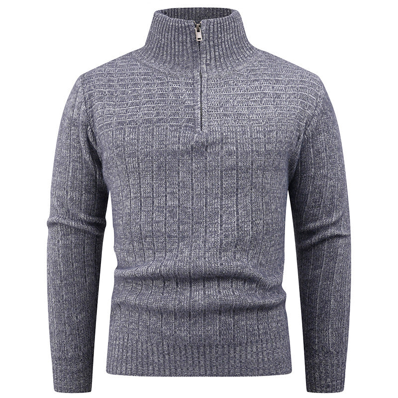 Herren eleganter Rollkragenpullover mit modernem Zopfdesign EB