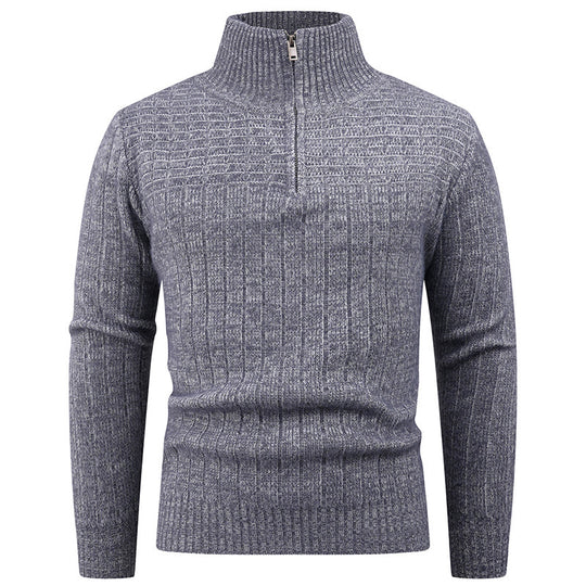 Herren eleganter Rollkragenpullover mit modernem Zopfdesign EB