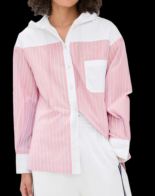 Damen elegante Satinbluse mit Puffärmeln und modernem Kragen EB