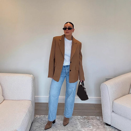 Damen Oversized Blazerjacke im modernen Schnitt EB