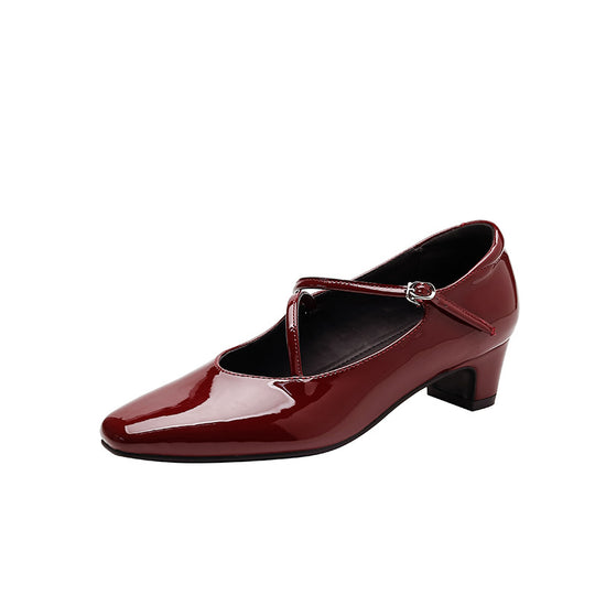 Damen Elegante Mary Jane Schuhe mit modischem Riemchen EB