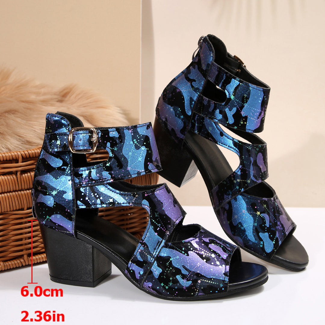 Damen Blockabsatz Sandalen EB