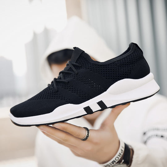 Damen Sportliche Leichtgewicht Sneakers mit atmungsaktiver Strickoberfläche EB