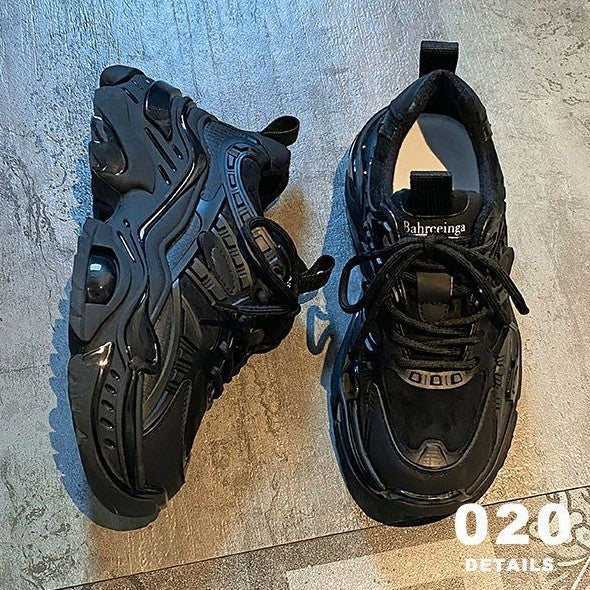 Damen Chunky Sneakers mit atmungsaktiver Mesh-Oberfläche und gepolsterter Sohle EB