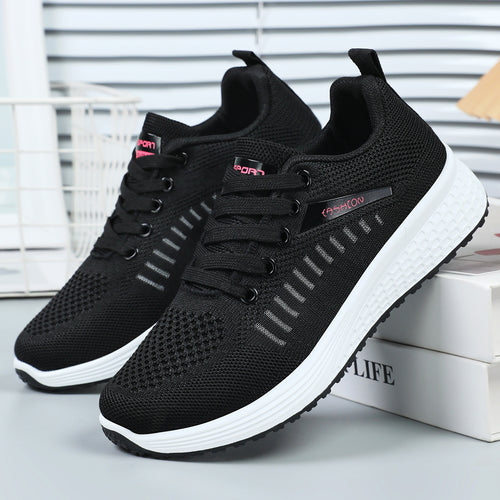 Damen Sportliche Laufschuhe mit atmungsaktivem Mesh-Obermaterial EB