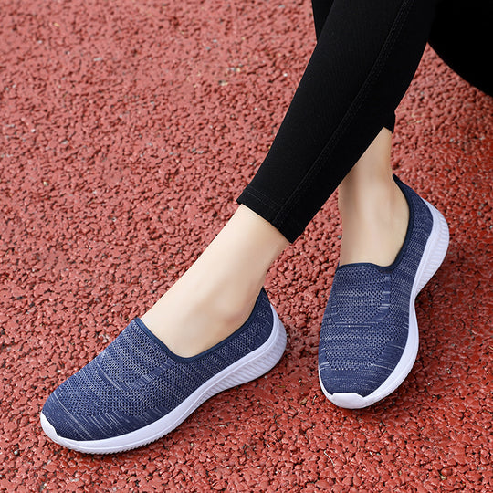 Damen Bequeme Slip-On Sneakers mit atmungsaktivem Obermaterial EB