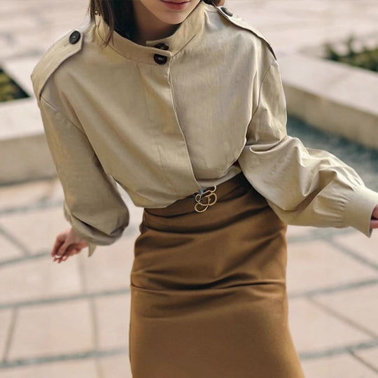 Damen modischer Blazer mit innovativem Design EB