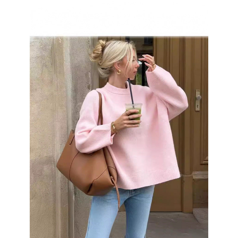 Damen gemütlicher oversized Strickpullover EB
