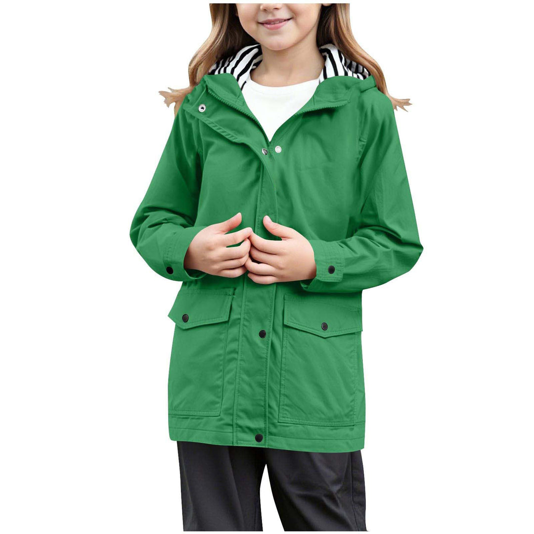 Damen wetterfeste Parkajacke mit praktischen Taschen und verstellbarem Kapuzenkragen EB