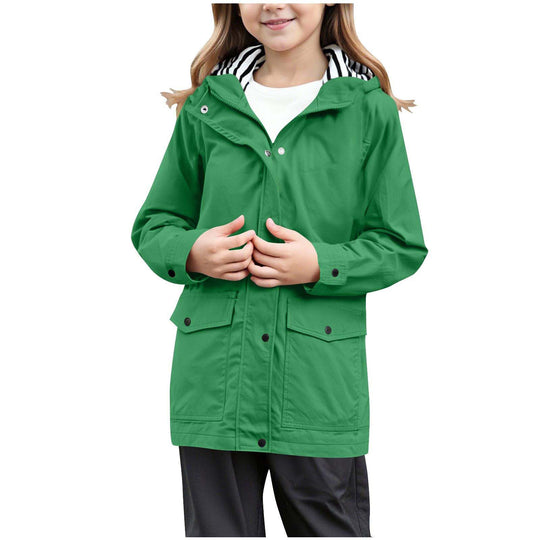 Damen wetterfeste Parkajacke mit praktischen Taschen und verstellbarem Kapuzenkragen EB