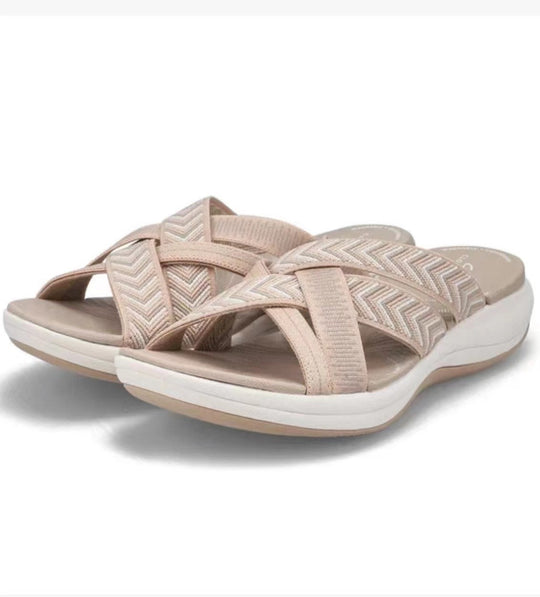 Damen flexible Riemchen-Sandalen mit anatomischer Fußbettung EB