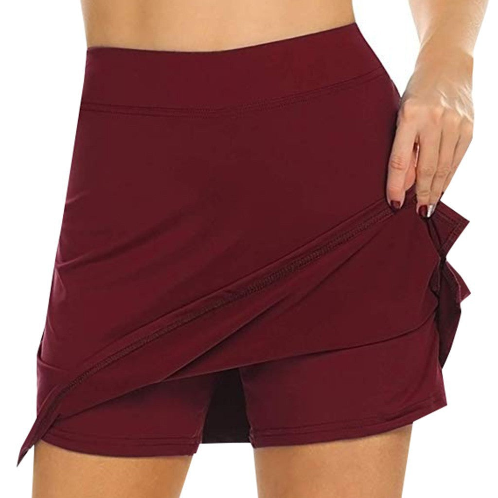Damen sportlicher Röcke mit integrierter Shorts EB