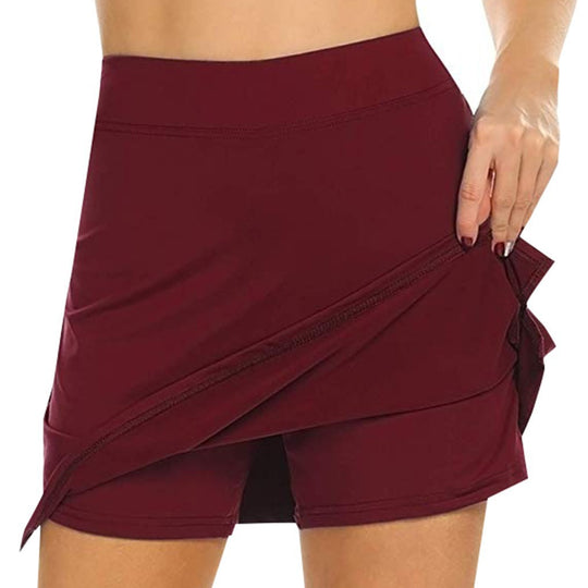 Damen sportlicher Röcke mit integrierter Shorts EB