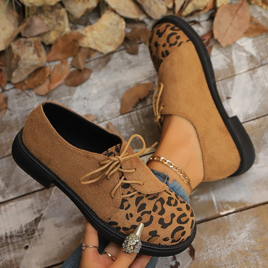Damen bequeme Schnürschuhe mit trendy Wildleder-Optik EB