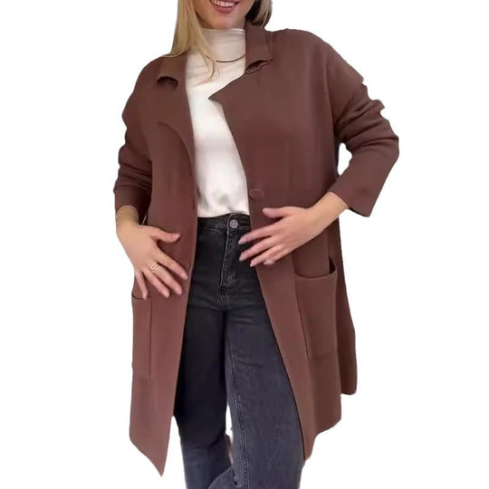 Damen Elegante und bequeme Übergangsjacke mit praktischen Taschen EB
