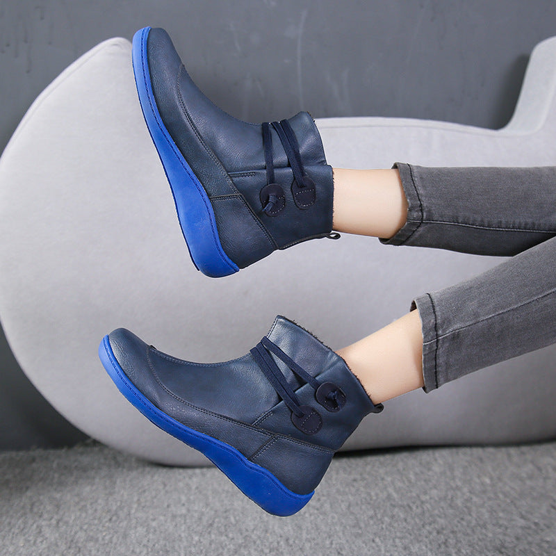 Damen modische Winterstiefeletten mit modernem Schnürdesign und rutschfester Sohle EB