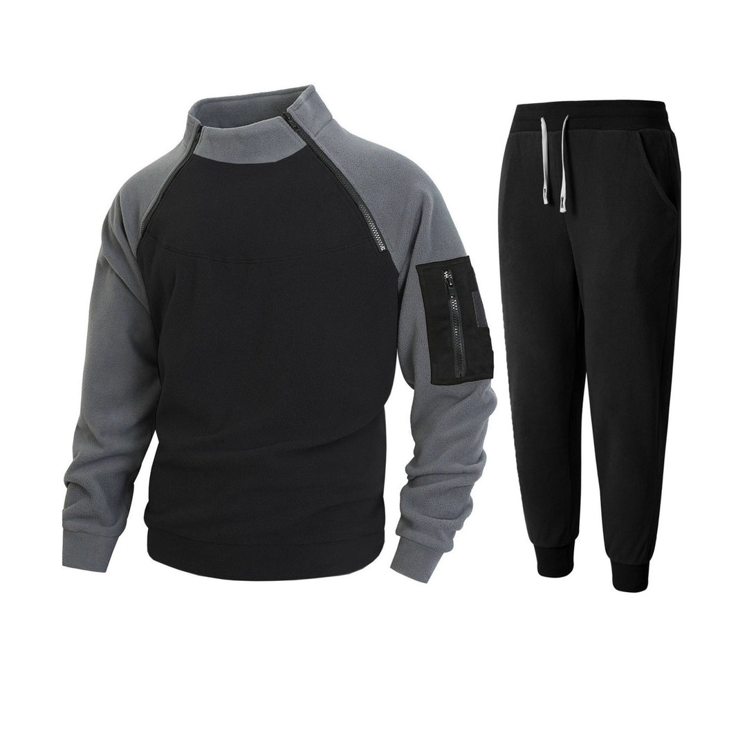 Herren Sportliches Oberteil mit funktionalem Reißverschluss und komfortabler Jogginghose EB