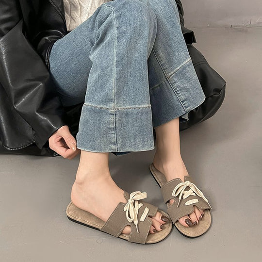 Damen Sandalen mit dekorativen Schleifenakzenten EB