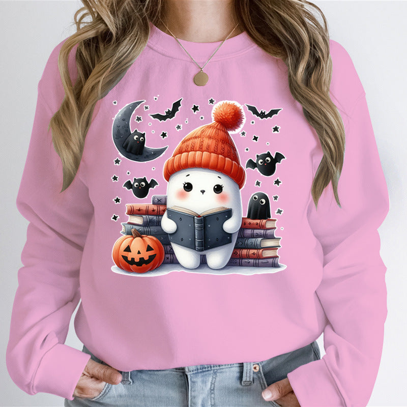 Damen Sweatshirt mit verspieltem Halloween-Motiv und hochwertigem Material EB