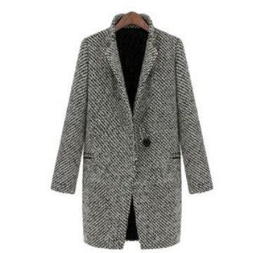 Damen Elegante zweireihige Blazerjacke mit klassischem Houndstooth-Muster EB
