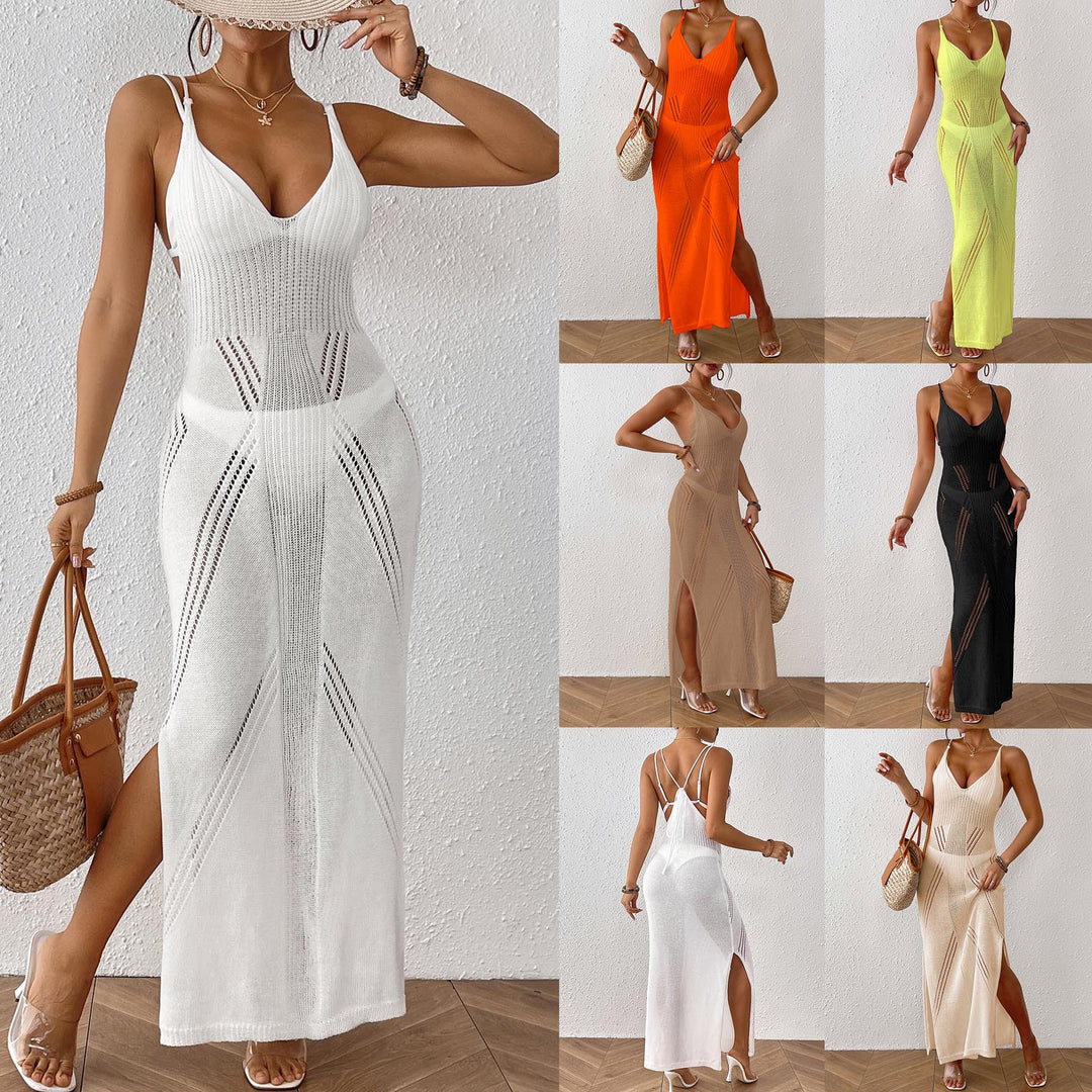 Damen Maxikleid mit raffiniertem Netzdesign EB