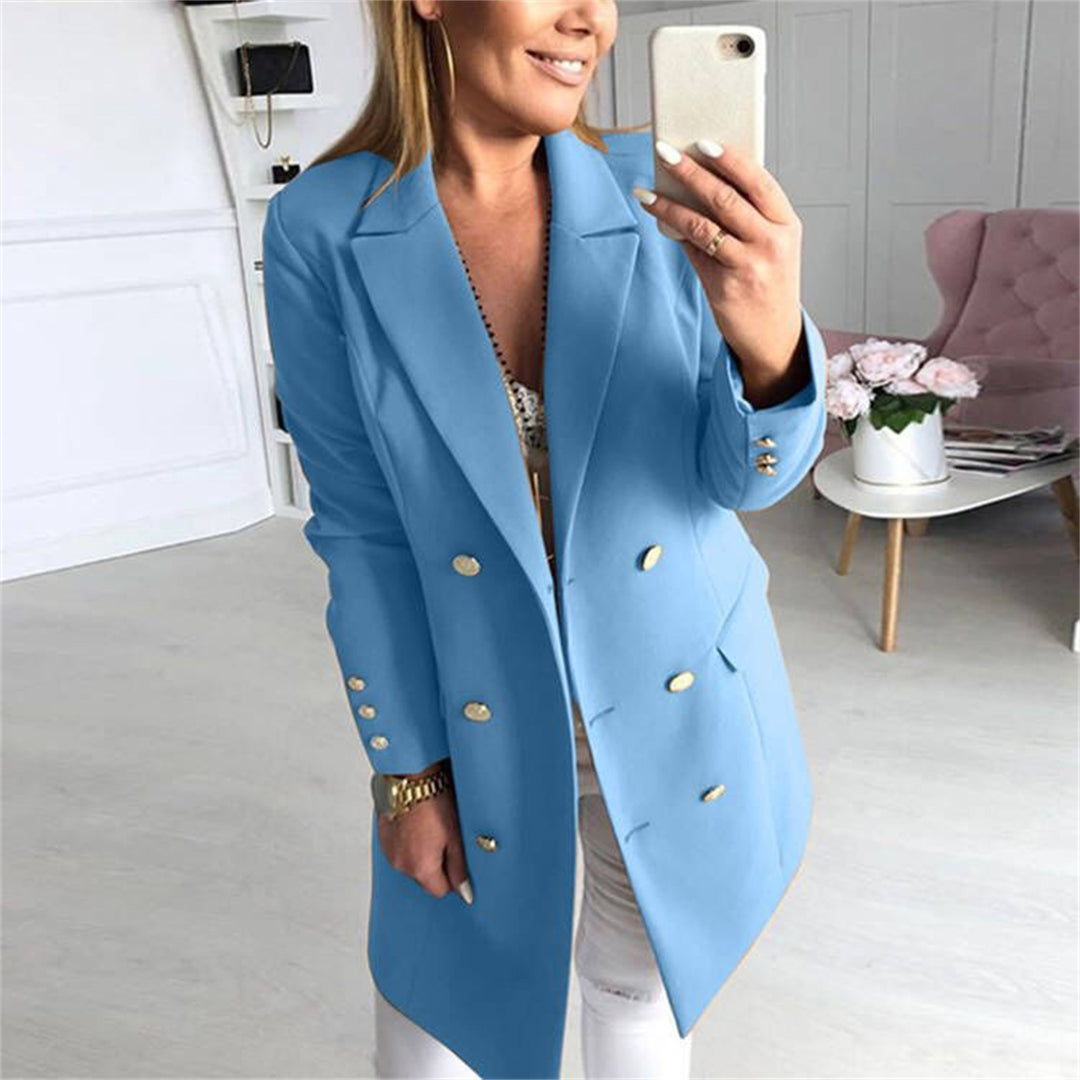 Damen Blazer mit goldenen Knöpfen und elegantem Schnitt EB
