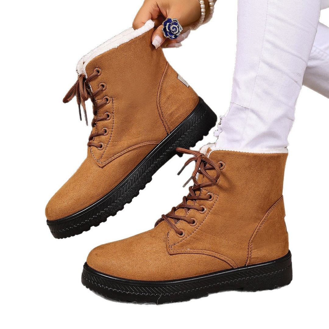 Damen Warm Gefütterte Winterstiefel EB