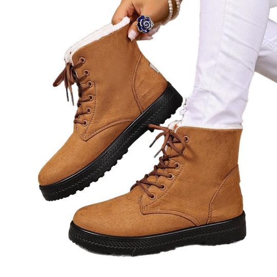 Damen Warm Gefütterte Winterstiefel EB
