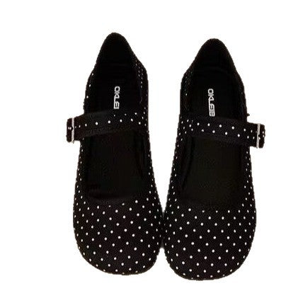 Damen Ballerinas mit verstellbarem Riemchen und perforierter Oberfläche EB