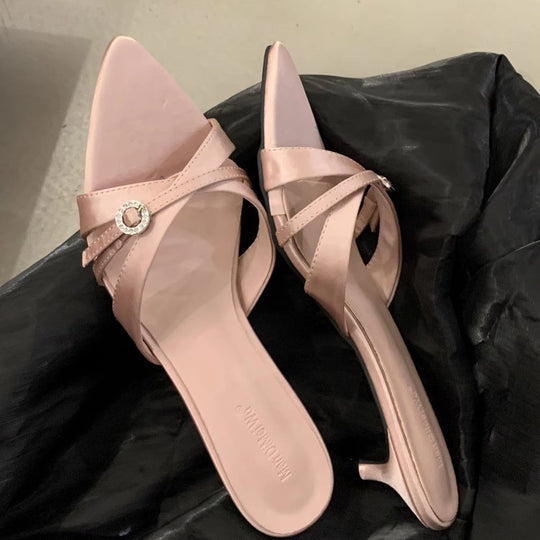 Damen elegante Slingback Pumps mit funkelndem Akzent EB
