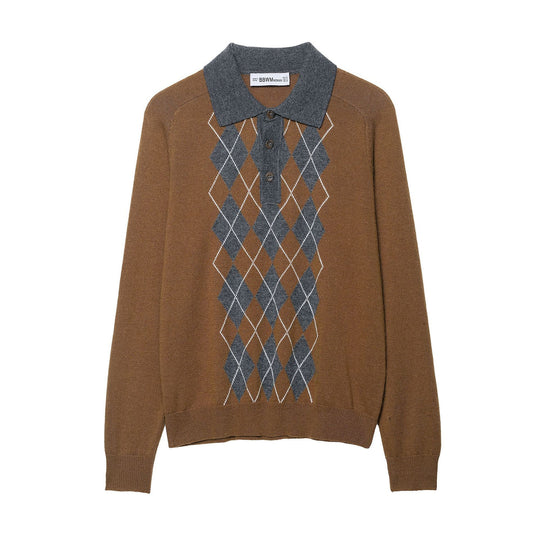Damen Poloshirt mit modernem Argyle-Muster und komfortablem Schnitt EB