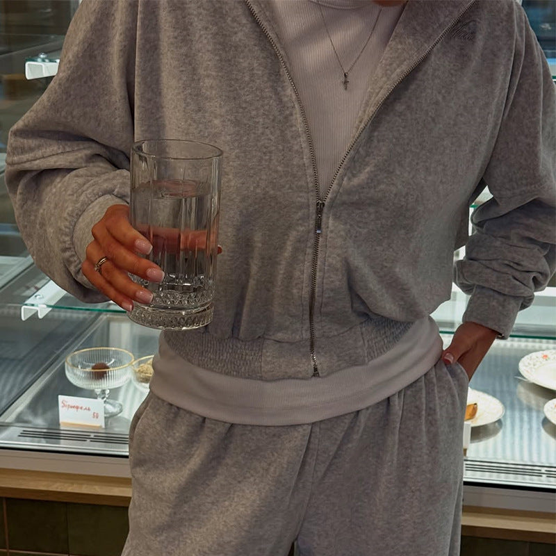 Damen lässiger Jogginganzug mit Kapuze EB